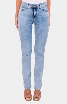 Jasnoniebieskie, marmurowe spodnie jeansowe Daisy