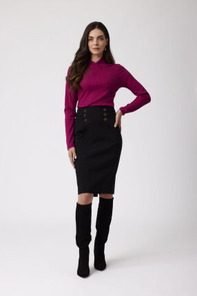 Sweter w kolorze ciemnej fuksji